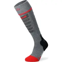 Lenz - Beheizbare Socken - Heat Sock 5.1 Toe Cap Slim Fit Grise / Rouge aus Wolle - Größe 39-41 - Grau
