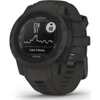 Garmin Instinct 2S Solar - Smartwatch - 40 mm - Carbon-Schwarz - Sportuhr mit Band - Silikon - Handgelenkgröße: 112-180 mm