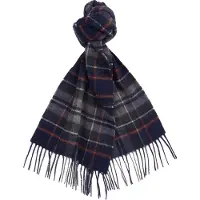 Barbour Schal Tartan Lammwolle Grau