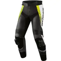 SHIMA STR 2.0 Schwarz Weiß Gelb Motorrad Lederhose Größe 50