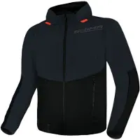 SHIMA Daybreaker Grau Schwarz Motorrad Zip Hoodie Größe 2XL