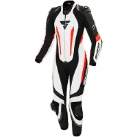 SHIMA Miura RS Damen Schwarz Weiß Rot 1-Teiler Motorrad Lederkombi Größe 32