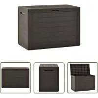 The Living Store Gartenbox Braun 78x44x55 cm