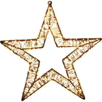 Anna's Collection 3d star metall 800led blitz trafo mit timer und dimmer 36x3 cm klassisch warm (zwart)