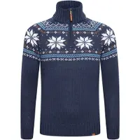 11 Project Weihnachtspullover Herren blau gemustert, S 698121-0002-09900