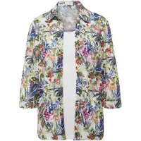 Goldner Elegantes Blusenset mit Blumenmuster in bunt / gemustert | Gr.: 46