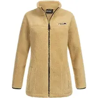 Arctic Seven Damen Sherpa Fleecejacke – Wärmende Outdoorjacke mit Zipper – Pale Khaki