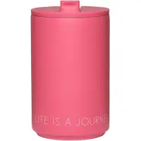 Design Letters - Thermo Cup 0.35 l, Life Is A Journey Take Me Along / cherry pink