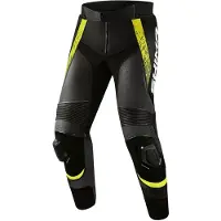 SHIMA STR 2.0 Schwarz Gelb Motorrad Lederhose Größe 56