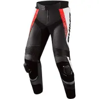 SHIMA STR 2.0 Schwarz Weiß Rot Motorrad Lederhose Größe 56