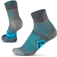 Gococo Trailrunning Socken grau/türkis M | EU 39-41 2021 Laufsocken
