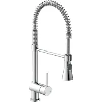 Schutte Küchenarmatur CORNWALL, Niederdruck Armatur Küche, Wasserhahn Küche ausziehbar, Mischbatterie Küche, Chrom
