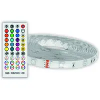 Avide ALSB5050RGBMU40-5M LED-Streifen-Komplettset mit Stecker 12 V 230 V 5 m