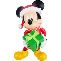 Disney 3D-Gartenstatue Mickey mit Geschenk 33,5 x 28,5 x 48,5 cm Weihnachtsornament (multi)
