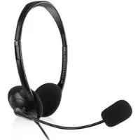Ewent EW3563, Kabelgebunden, Anrufe/Musik, Kopfhörer, Schwarz
