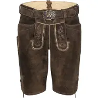 Spieth & Wensky - Herren Trachten Lederhose mit Gürtel, Veit (261302-0648), Größe:54, Farbe:nutria/ST 134 D Sand (4586)