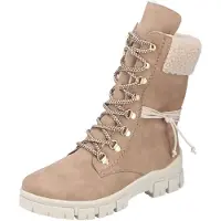 Rieker Schnürstiefel Damen 31363637393331 Beige 38 EU