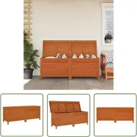The Living Store Gartentruhe Braun 150x50x56,5 cm Massivholz Tanne