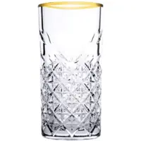 Pasabahce Longdrink Timeless 45 cl - Transparent Gold 4 Stück