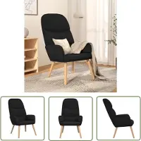 The Living Store Relaxsessel Schwarz Stoff