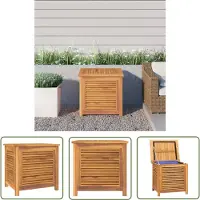 The Living Store Gartenbox mit Beutel 60x50x58 cm Massivholz Teak