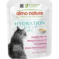 Almo Nature HFC Hydration Help Lachsbrühe mit Lachsfilet Katzen-Nassfutter (50 g)