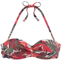 LASCANA Bügel-Bandeau-Bikini-Top "Ava" im tropischen Design