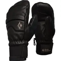 Black Diamond - Freeride Fäustlinge aus PrimaLoft - Spark Mitts Black Black für Herren aus Leder - Größe L - schwarz