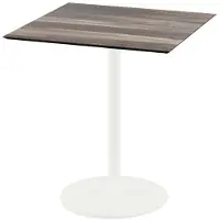 Essentials Urban Terrassentisch Weiß gestell + Tropical Wood HPL 70x70 cm