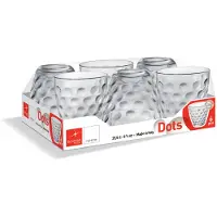 Bormioli Rocco | Set mit 6 Wassergläsern Dots durchsichtig Glas x8.25 cm | NADUVI