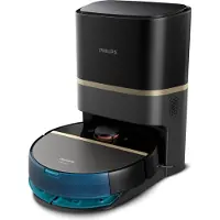 Philips HomeRun 7000 Series Aqua Saug- und Wischroboter mit Station bis zu 180 Min Laufzeit, 4 Modi, 5000 pa, Schwarz (XU7100/01)