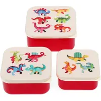 Rex London Snack-Boxen 3er-Set Baby Dinos
