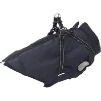 vidaXL Hundemantel Geschirr Wasserdicht Reflektierend Marineblau L44