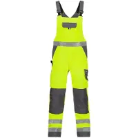 Dassy Toulouse Warnschutz Latzhose mit Kniepolstertaschen - neongelb/zementgrau - 56-5cm