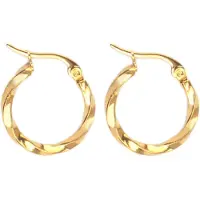 Everneed Tilla Twist - Große Goldene Creolen