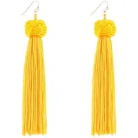 Everneed Maliva Tassel Quastenohrringe - Gelb