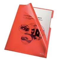 Bene Klarsichthülle DIN A4 Rot PVC (Polyvinylchlorid) 150 Mikron 100 Stück