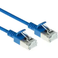 ACT Blue 10 meter LSZH U/FTP CAT6A datacenter slimline patch cable snagless with RJ45 connectors