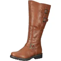 Remonte Damen Stiefelette mit verstellbarer Schaftweite & Reißverschluss R6590, Größe:37 EU, Farbe:Braun