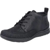 Rieker Damen Stiefelette Schnürboot sportliche Laufsohle 48922, Größe:40 EU, Farbe:Schwarz
