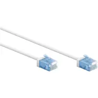 Goobay Ultraflexibles CAT 6A Patchkabel, slim, U/UTP, weiß