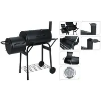 Progarden Räuchergrill Zylinderform Schwarz