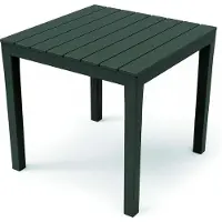 Dmora Gartentisch Vicenza, Quadratischer Gartentisch, feststehender Tisch für den Innen- und Außenbereich, 100 % Italy, 100 % Italy, 78x78h72 cm, Anthrazit