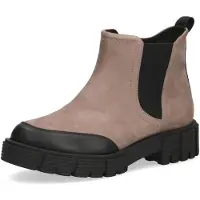 Caprice Damen Stiefeletten Nubukleder Stretch-Einsatz Wechselfußbett 9-25452-29, Größe:42 EU, Farbe:Beige