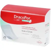 Dräco Dracopor sensitiv 5x7,2 cm steril m.Silikonkleber 25 St Verband