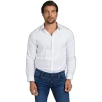 GUESS Hemd Sunset M1YH20 W7ZK1 Weiß Slim Fit
