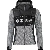 Mountain Peak Zipper Hoodie aus zwei Materialien für Damen