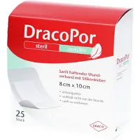 Dräco Dracopor sensitiv 8x10 cm steril m.Silikonkleber 25 St Verband