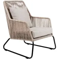 Brafab Gartensessel Midway von , aus Rattan und Aluminium, modern, beige, inkl. Kissen