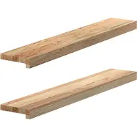 vidaXL Fensterbänke 2 Stk. Unbehandelt 90x15x2 cm Massivholz Eiche